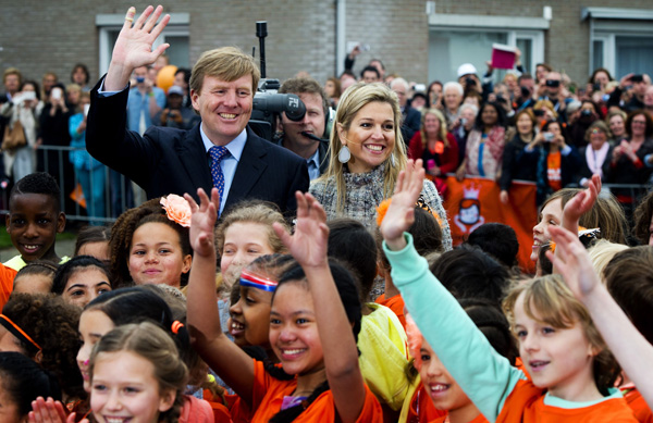 Noch als Kronprizenpaar unterwegs: Willem-Alexander und Maxima am 26. April in Enschede