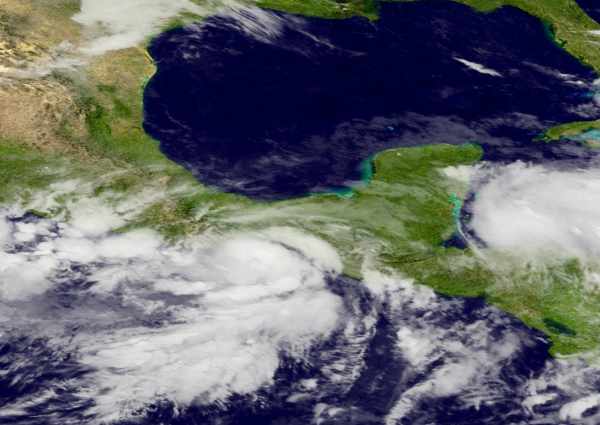 Satelittenaufnahme vom 29.5 des Hurrikan "Barbara" über Mexiko