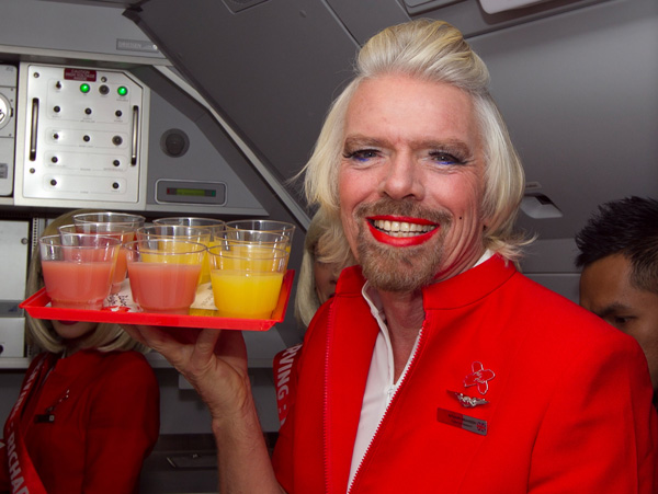 Stewardess Richard Branson