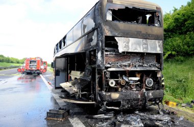 Brand in Reisebus mit Schülern der PDS Eupen glimpflich verlaufen