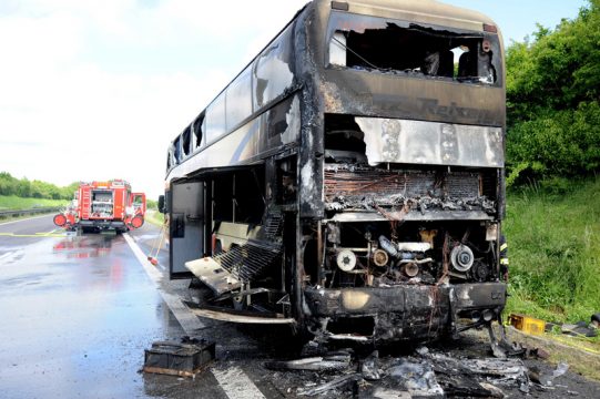 Brand in Reisebus mit Schülern der PDS Eupen glimpflich verlaufen