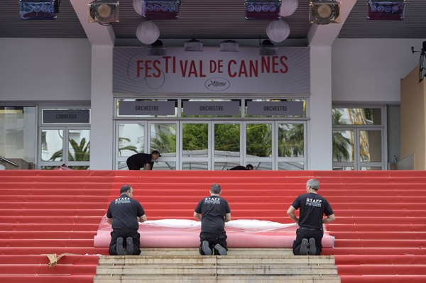 66. Internationale Filmfestspiele: Letzte Vorbereitungen in Cannes