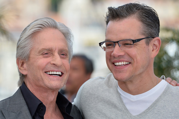 Michael Douglas mit Filmpartner Matt Damon in Cannes