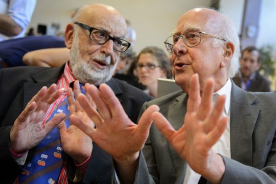 Physiker François Englert und Peter Higgs