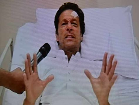 Imran Khan in einer Videobotschaft