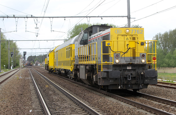 Lokomotive zum Abschleppen der Waggons