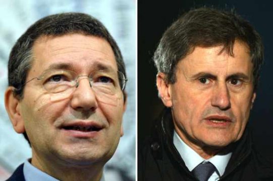 Ignazio Marino (l.) und Gianni Alemanno (r.)