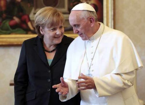 Privataudienz: Angela Merkel und Papst Franziskus