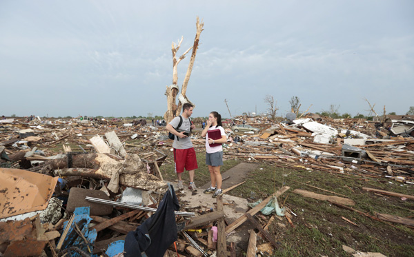 Moore, Oklahoma: Von Carlos and Kim Caudillos Haus hat der Tronado nichts übrig gelassen