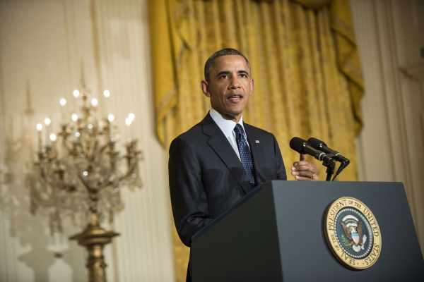 US-Präsident Barack Obama im Ostraum des Weißen Hauses