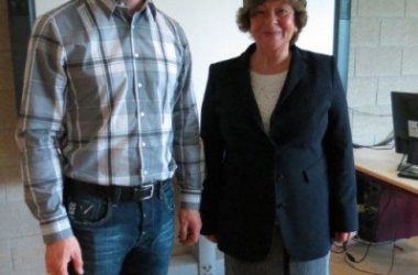 Renilde Loeckx vom Außenministerium zu Besuch bei den Abiturienten des Bischoflichen Instituts in Büllingen