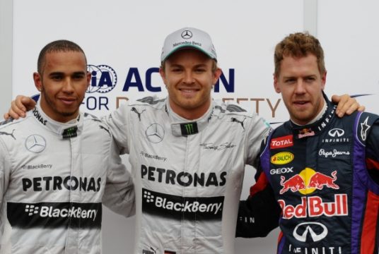 Startaufstellung in Monaco: Rosberg vor Teamkollege Hamilton und Vettel