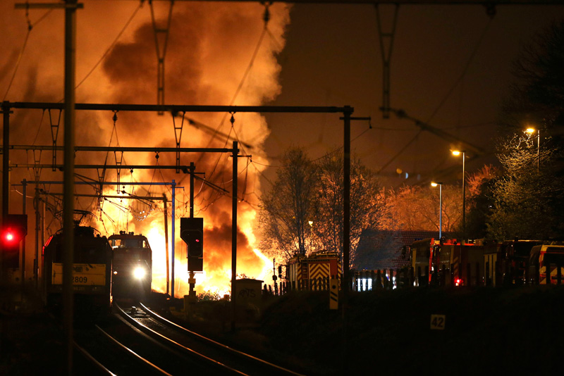 Explosion in Güterzug in Schellebelle bei Gent