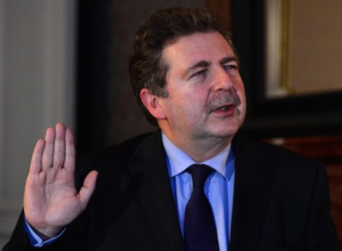 Rudy Vervoort (PS) bei der Vereidigung zum Bürgermeister von Evere Ende 2012