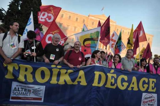 Demonstration in Athen gegen die Sparpolitik