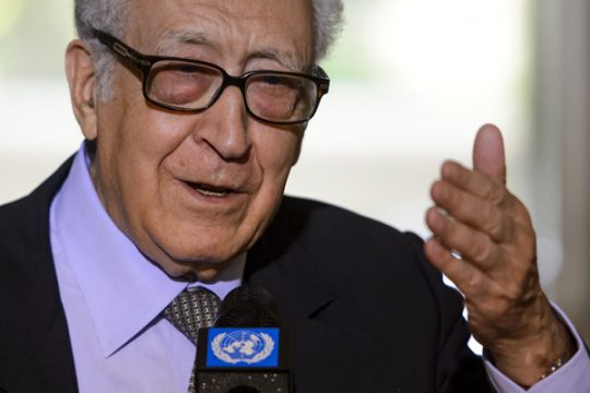 Lakhdar Brahimi, UN-Sondergesandter für Syrien, in Genf