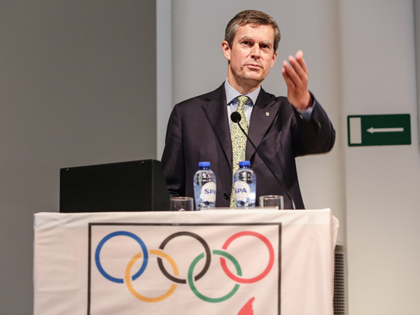 Pierre-Olivier Beckers als als Präsident des Belgischen Olympischen und Interföderalen Komitees wiedergewählt