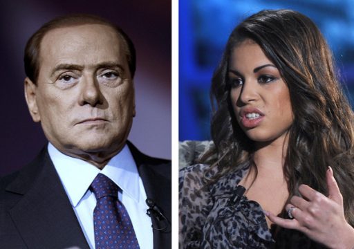 Silvio Berlusconi im Ruby-Prozess zu sieben Jahren verurteilt (rechts: Karima El Marhoug, genannt Ruby)