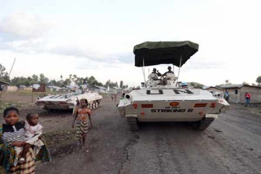 Die Blauhelm-Soldaten (Monusco) werden unterstützt