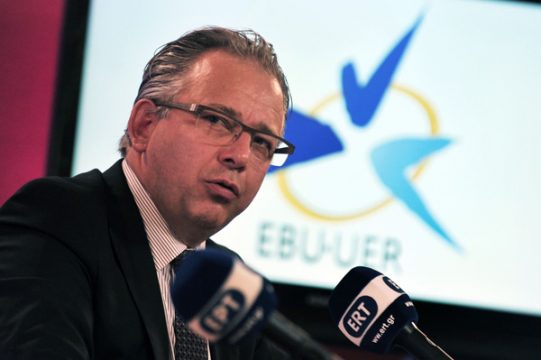EBU-Präsident Jean-Paul Philippot beim Sender ERT in Athen