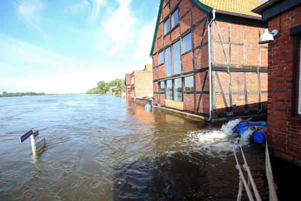 Hochwasser in Lauenburg an der Elbe (15. Juni)