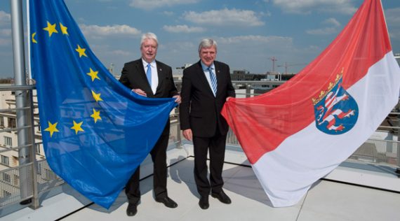 Hessens Europaminister Jörg-Uwe Hahn und Ministerpräsident Volker Bouffier