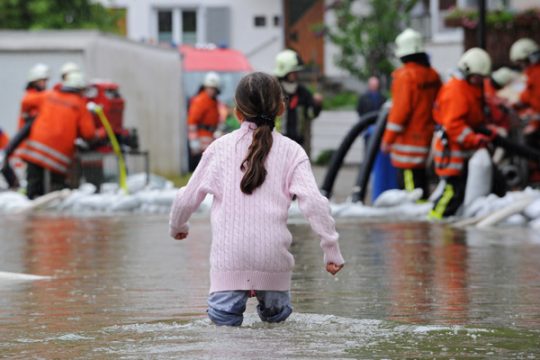 Hochwasser in Veringenstadt/Baden-Württemberg