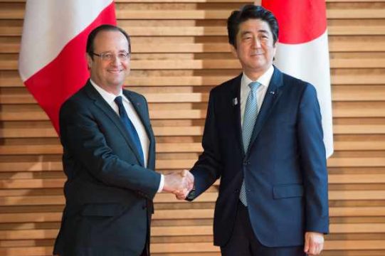 François Hollande und Shinzo Abe in Tokio