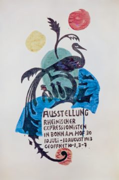August Macke, Plakatentwurf für die Ausstellung Rheinischer Expressionisten in Bonn 1913