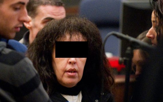 Malika El Aroud vor Gericht (März 2010)