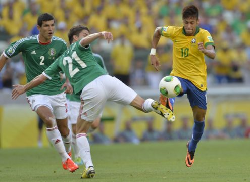 Brasiliens Fußball-Superstar Neymar im Spiel gegen Mexiko