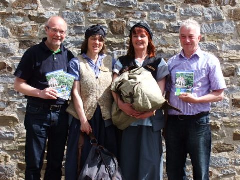 Georg Sternitzke, "Wilma Rüber", "Anna Grenze", Jakob Weinand (vlnr)