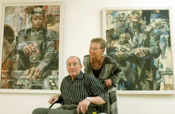 Der Maler Willi Sitte und seine Frau Ingrid (Bild vom 28.5.2008)
