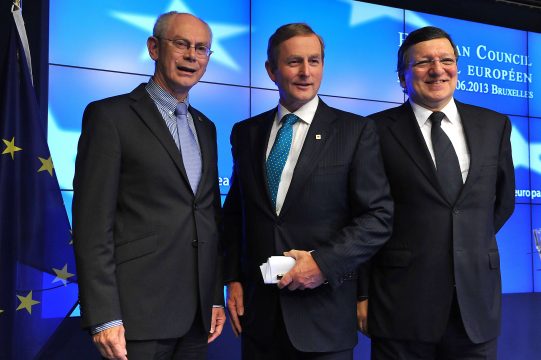 Herman Van Rompuy, Enda Kenny und José Manuel Barroso