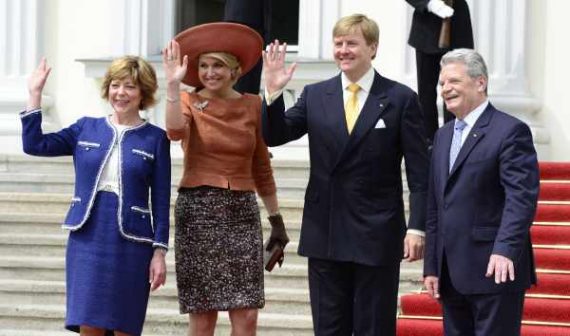 Daniela Schadt, Máxima, Willem-Alexander und Joachim Gauck