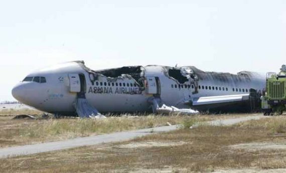 Die Crash-Boeing 777 von Asiana Airlines