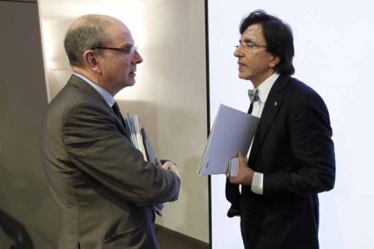 Finanzminister Koen Geens und Premierminister Elio Di Rupo