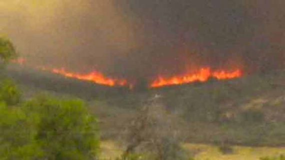 Feuerfront nahe der Stadt Yarnell (Arizona)