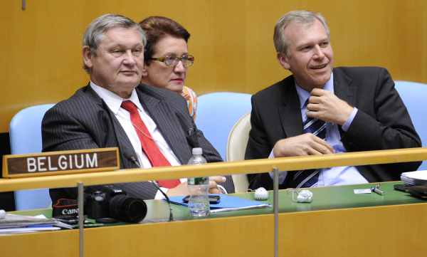 Frans Van Daele (l.) und Yves Leterme am 27.9.2009