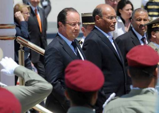 François Hollande und Moncef Marzouki in Tunis