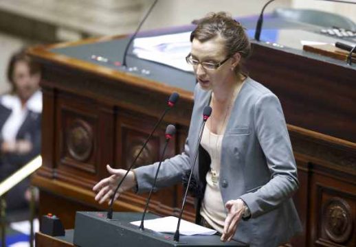 Die Föderalabgeordnete Kattrin Jadin am 4. Juli während einer Sitzung in der Kammer in Brüssel