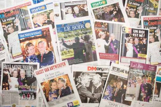 In den Zeitungen gibt es nur ein Thema: König Philippe
