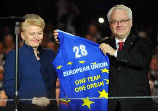 Litauens Präsidentin Dalia Grybauskaite und Kroatiens Staatspräsident Ivo Josipovic