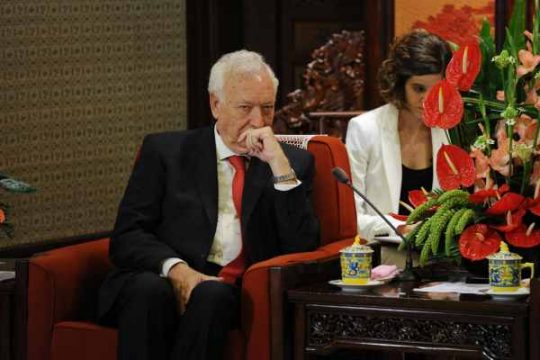 Der spanische Außenminister José Manuel García-Margallo am 25.6. in Peking