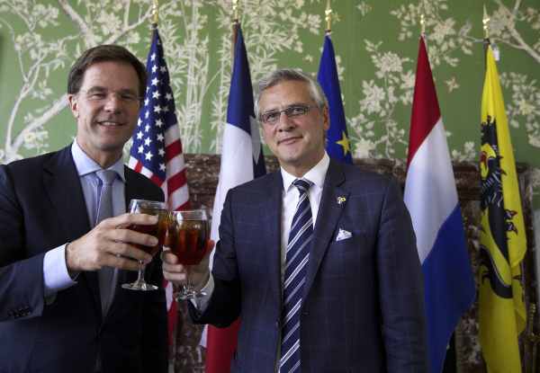 Mark Rutte und Kris Peeters in Texas