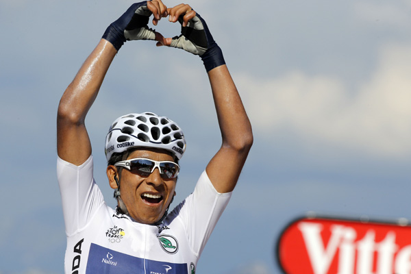 Nairo Quintana gewinnt die vorletzte Etappe der 100. Tour de France