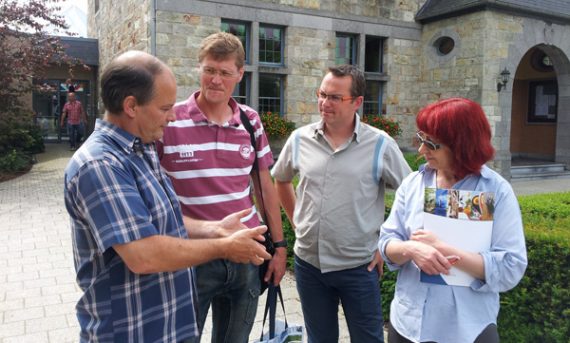 Francis Hubin (RTBF), Dany Heck (TAO), Olivier Colle (Vivacité) und Renate Ducomble (BRF)