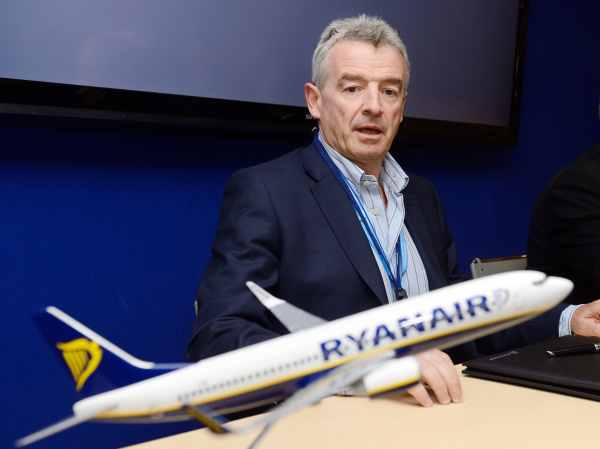Ryanair-Firmenchef Michael O'Leary am 19.6. am Flughafen Le Bourget in der Nähe von Paris