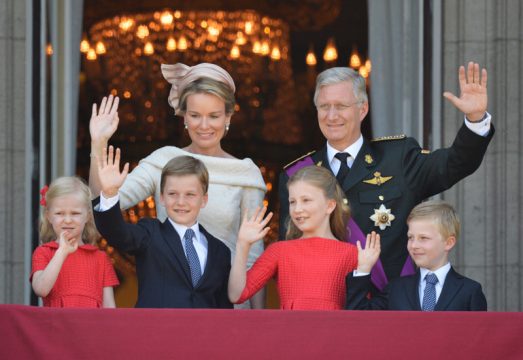Mathilde und Philippe mit Eleonore, Gabriel, Elisabeth und Emmanuel