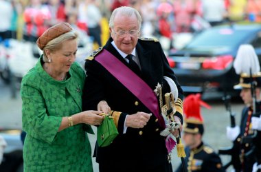 König Albert und Königin Paola vor dem Te Deum